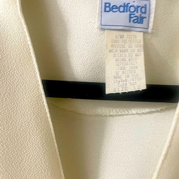 Vintage Bedford Fair 80’s-inspired (Size 12) Retro Cream Jacket & Skirt Suit - Picture 12 of 13